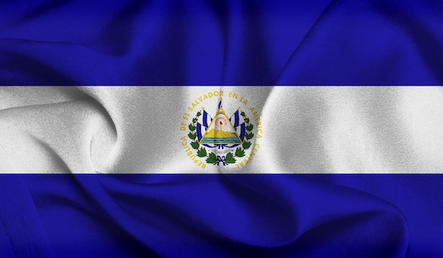 Foto foto gratis de bandera de el salvador con textura de tela