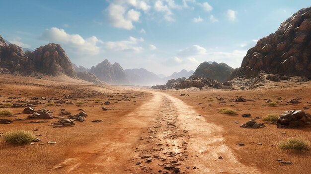 una foto gratis del camino en el desierto