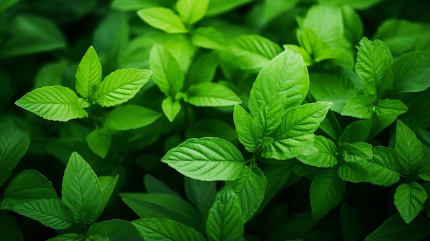 Foto gratis de cerca de hojas verdes en la naturaleza.