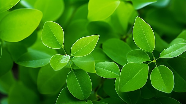 Foto gratis de cerca de hojas verdes en la naturaleza.