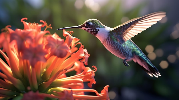 una foto gratis de colibrí