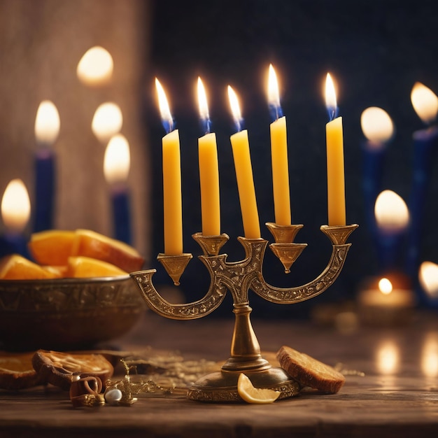 Foto gratis composición de Hanukkah