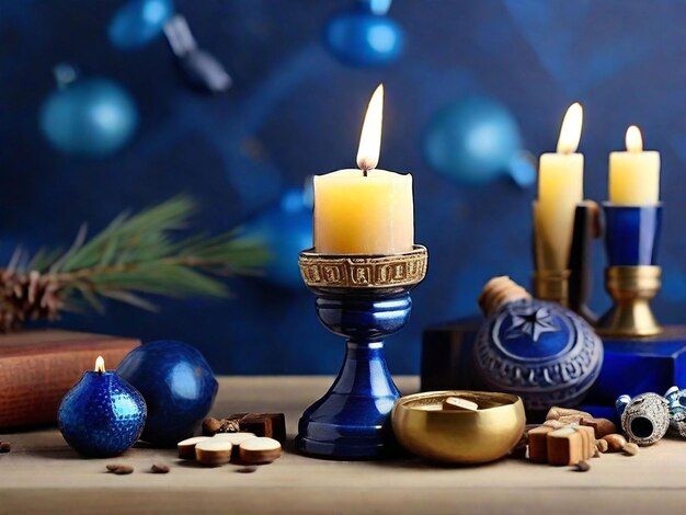 Foto gratis composición de Hanukkah