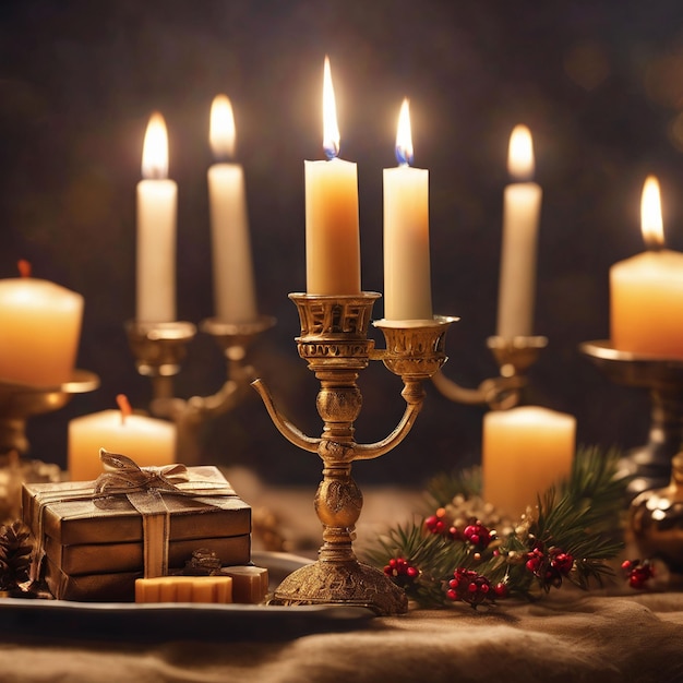 Foto gratis composición de Hanukkah