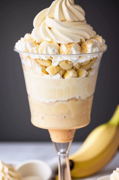 Foto foto grátis de alto ângulo delicioso smoothie de banana