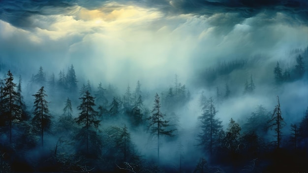 Foto grátis de bela paisagem natural, floresta, montanha, ultra HD 8K