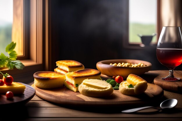 Foto grátis deliciosos pedaços de queijo