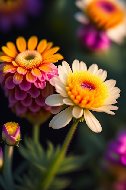 Foto foto grátis flores em flor, decoração de buquê floral, fundo bonito, flores de jardim, padrão de planta