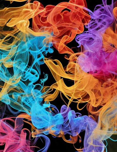 Foto gratis fondo abstracto con coloridas bocanadas de humo