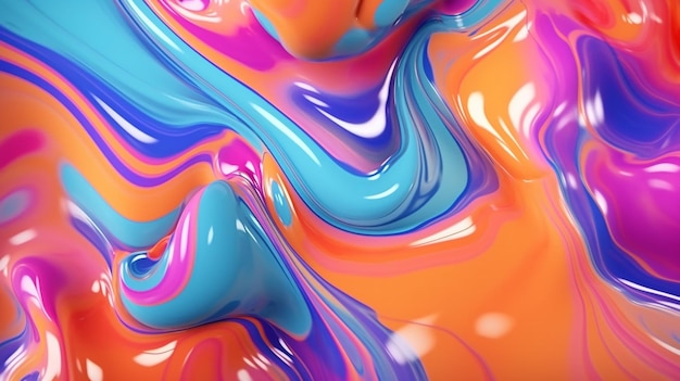 una foto gratis de fondo abstracto vívido colorido renderizado en 3d