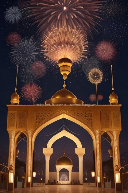 Foto gratis foto gratis Ramadán Kareem Eid Mubarak lámpara real elegante