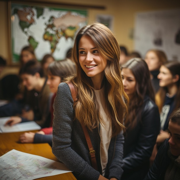 foto gratis grupo de niños prestando atención a la clase