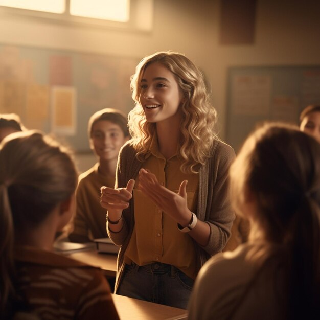 foto gratis grupo de niños prestando atención a la clase