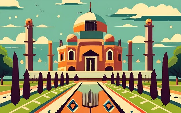 Foto grátis hipnotizante do famoso histórico Taj Mahal em Agra, na Índia