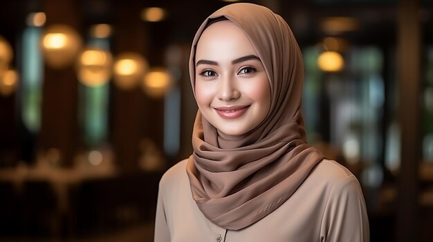Foto grátis jovem asiática islâmica com positivo