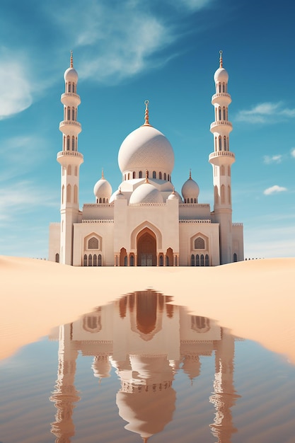 Foto grátis mesquita muçulmana no deserto