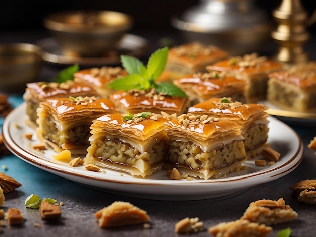 Foto Gratis Postre baklava turco