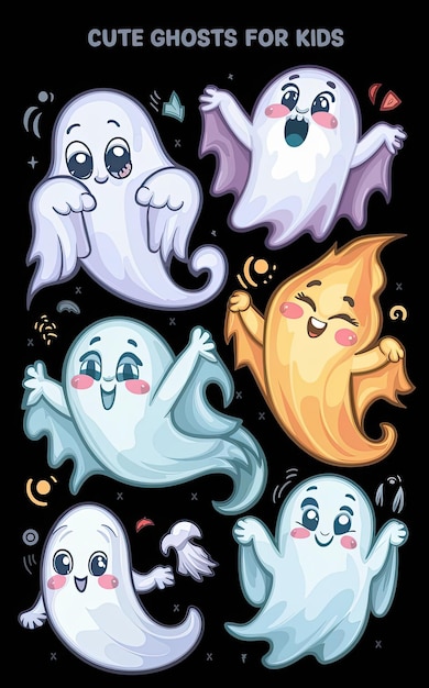 Foto grátis Um fantasma de desenho animado com uma abóbora nas mãos