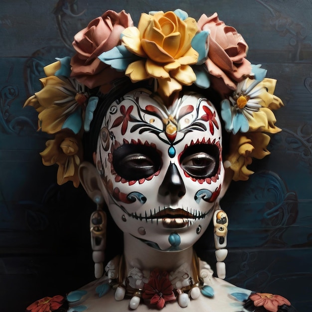 Foto gratuita de la calavera de azúcar