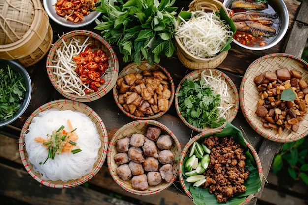 Foto foto gratuita da culinária vietnamita ga nuong para uso comercial