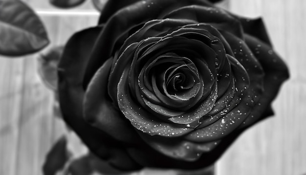 Foto gratuita de elegância enigmática de uma rosa negra abraça a beleza misteriosa da rara flor da natureza