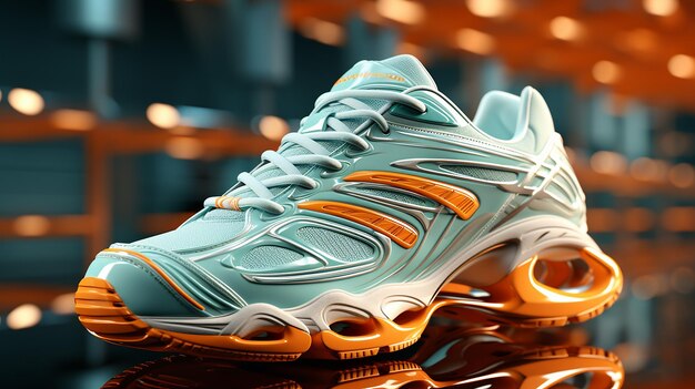 una foto gratuita del diseño de zapatos clásicos renderizados en 3D