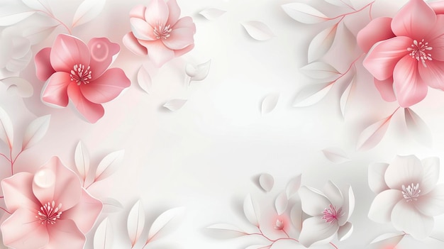 Foto foto gratuita de feliz día de la madre este diseño vectorial importado presenta flores rosas y blancas
