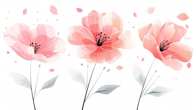 Foto gratuita de Feliz Día de la Madre Este diseño vectorial importado presenta flores rosas y blancas