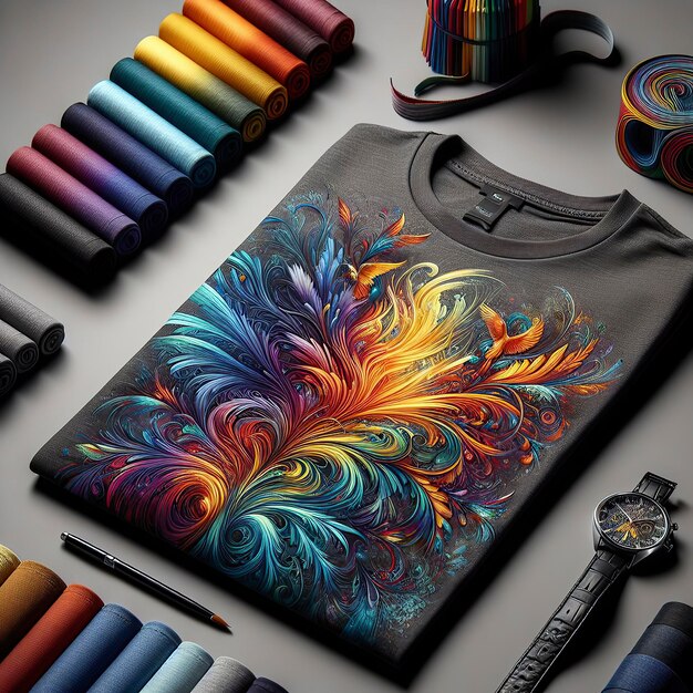 Foto foto gratuita hermosa camiseta diseño concepto de arte patrón camiseta es colorido