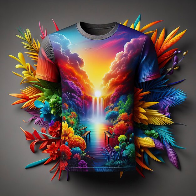 Foto foto gratuita hermosa camiseta diseño concepto de arte patrón camiseta es colorido