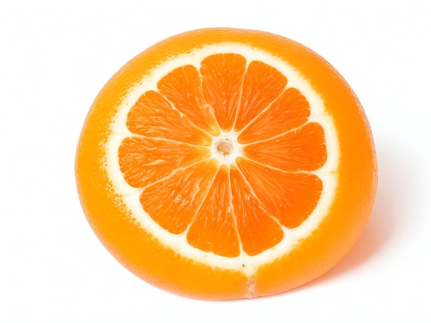 Foto gratuita naranja en blanco en blanco