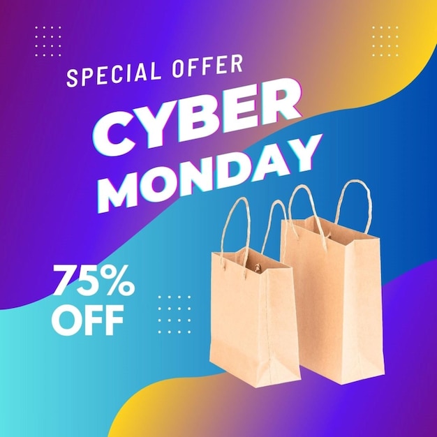 foto gratuita oferta especial de ciber segunda-feira fundo