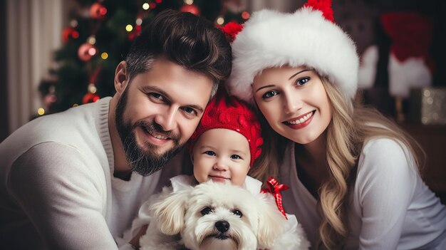 Foto gratuita retrato de familia feliz padre madre e hijas