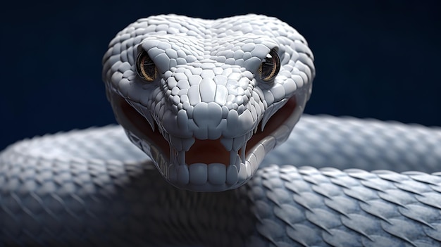 una foto gratuita de la serpiente blanca