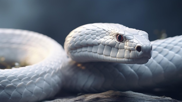 una foto gratuita de la serpiente blanca