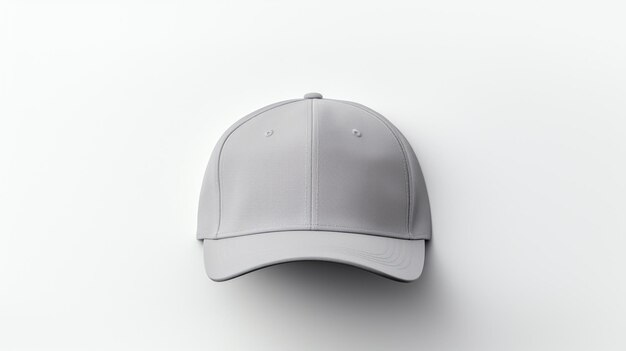 Foto de Gray Fitted Cap aislado sobre un fondo blanco