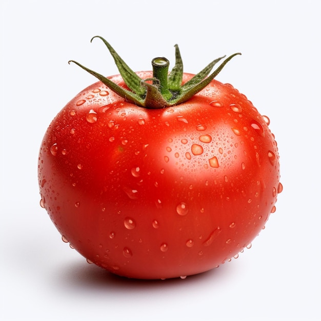 Foto große rote frische Tomaten auf weißem Hintergrund