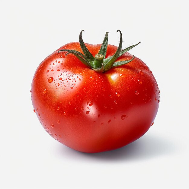 Foto große rote frische Tomaten auf weißem Hintergrund