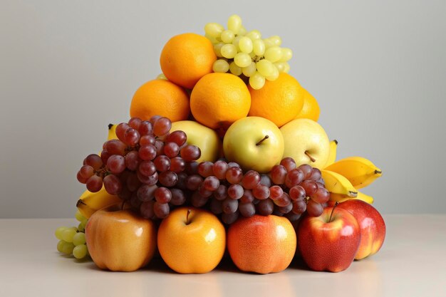Foto de un grupo de composición de diferentes frutas.