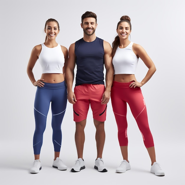 Foto de grupo de gimnasio hombres y mujeres