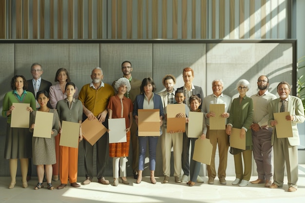 Foto de grupo de maestros con señales de gratitud octan