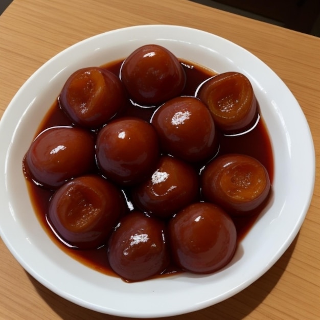 Foto la foto de gulab jamun