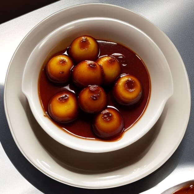 Foto la foto de gulab jamun