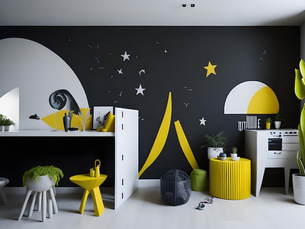 Foto de una habitación para niños elegante y moderna