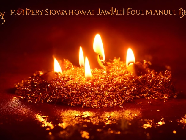 Foto Happy Diwali Indian Festival Hintergrund mit Kerzen Diwali Day Happy Diwali Day