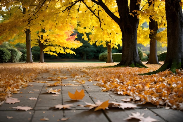 Foto Herbst Ahornblätter auf einem Holztisch fallende Blätter natürlicher Hintergrund