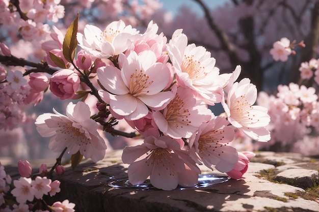 foto hermosa flor de durazno rosa