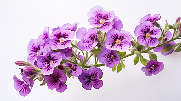 Foto foto de la hermosa flor de nemesia aislada sobre un fondo blanco