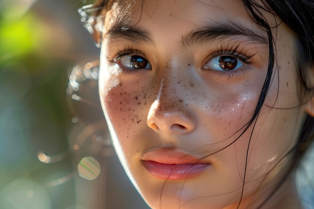 Foto de una hermosa y linda adolescente con IA generativa