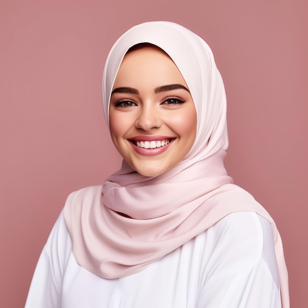 foto hermosa mujer con hijab